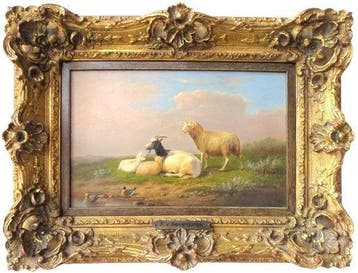 François van Severdonck (1809-1889) - Landschaft mit Ziegen