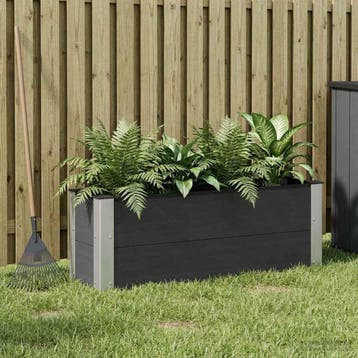 vidaXL Verhoogde plantenbak Zwart 100 x 30 x 36 cm, Verzenden, Nieuw, Minder dan 60 cm, 30 tot 60 cm