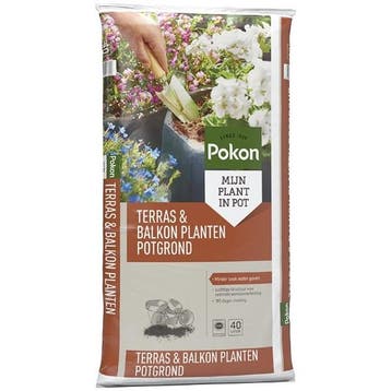 Terras- en balkonplanten potgrond | Pokon | 40 liter, Verzenden
