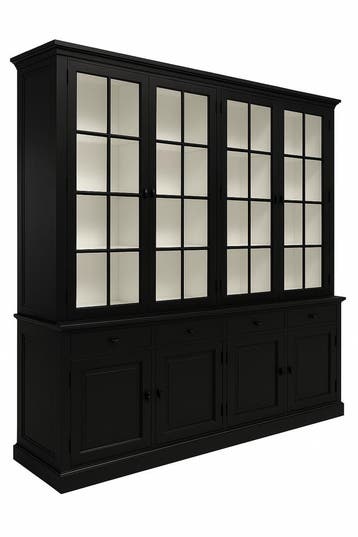 Buffetkast Soest zwart met stalen deuren 250 x 240cm, Ophalen of Verzenden, Nieuw