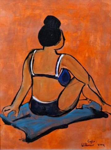Acryl schilderij, Maya Wildevuur, Giglio, 2004, Nieuw