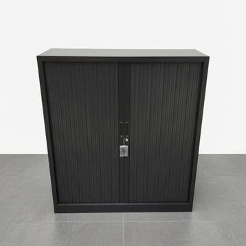 NIEUWE roldeurkast zwart - 135x120x43 cm, Ophalen of Verzenden, Nieuw