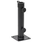 vidaXL Parasolvoet voor Ø38/48 mm stok staal matzwart, Verzenden, Nieuw, Parasolvoet