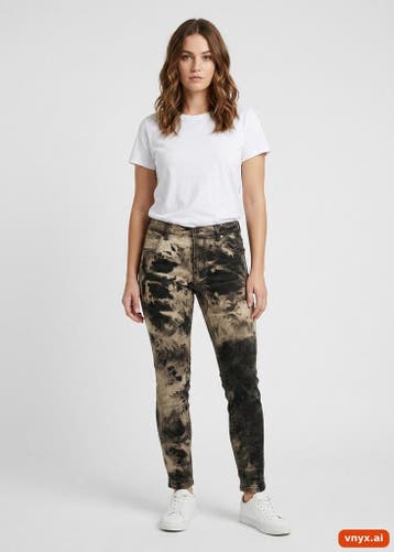 Vintage Jeans Dames maat WW29 / L27 Beige & Black Vintage, Ophalen of Verzenden, Nieuw
