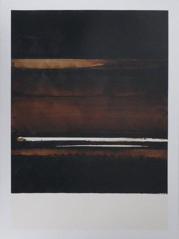 Pierre Soulages (1919-2022) - Brou de noix sur papier, Antiek en Kunst