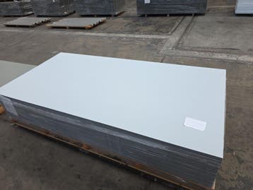2x (40x) vezelcement vlakke plaat SVK met primer en..., Nieuw