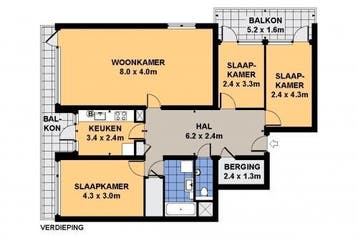 Te Huur 4 Kamer Appartement Hakfortlaan In Arnhem, Gelderland, Direct bij eigenaar, Appartement, Arnhem