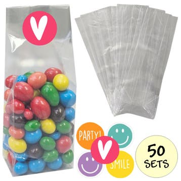 Fako Bijoux - Uitdeelzakjes Met Sluitstickers - 50 Stickers, Verzenden, Nieuw