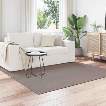 vidaXL Binnen kleed LUGO Crème en Taupe 200 x 200 cm, Verzenden, Nieuw, Crème