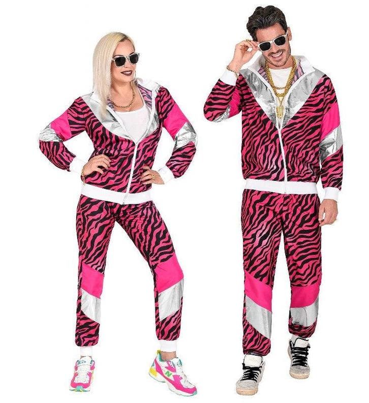 Tijger Trainingspak Neon Pink - L, Kleding | Dames, Carnavalskleding en Feestkleding, Verzenden