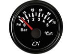 CN oliedrukmeter 0-5 bar Zwart, Watersport en Boten, Ophalen of Verzenden, Nieuw