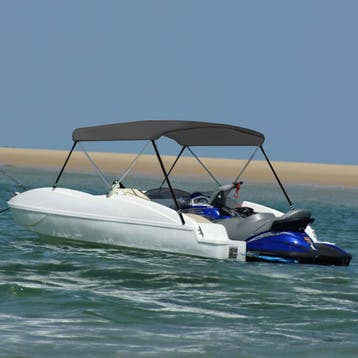 vidaXL Biminitop 2-boogs 150x120x110 cm antracietkleurig, Verzenden, Nieuw