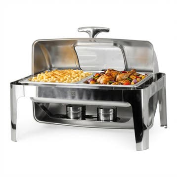 HCB Chafing dish - rolltop - 2 x 1/2 GN - kijkglas - 9 liter, Verzenden, Nieuw in verpakking, Overige typen