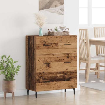 vidaXL Dressoir Oud Hout 69,5 x 34 x 90 cm Gemonteerd hout, Verzenden, Nieuw, Overige houtsoorten, Minder dan 50 cm