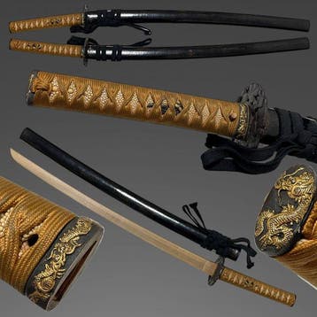 Katana - Dragon Fuchikashira Koshirae voor Wakizashi,