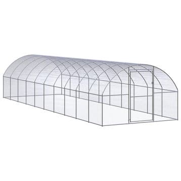 vidaXL Kippenren 3x10x2 m gegalvaniseerd staal, Verzenden, Nieuw