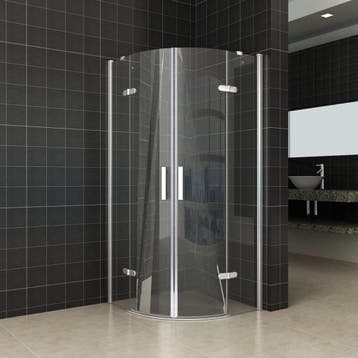 Aanbieding: 1/4 Ronde Cabine 2 Dr.Deuren 1000X1000X2000, Ophalen of Verzenden, Nieuw, Chroom, Douche