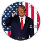 Verenigde Staten. 2024 1 oz American Silver Eagle Trump Army