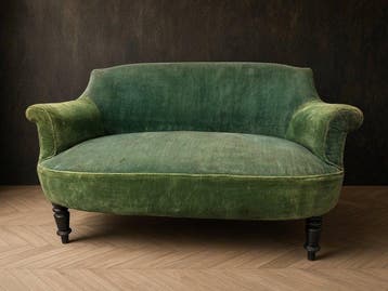 Sofa - Een authentieke 19e-eeuwse Napoléon III groene