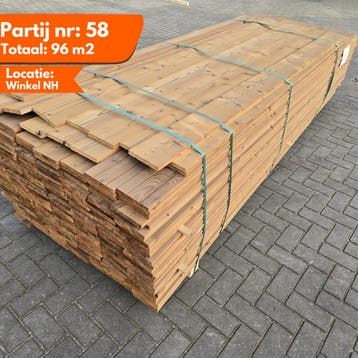 Thermo vuren geschaafde plank 3000-2450x140x19mm, Ophalen of Verzenden, Nieuw