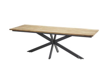 4 Seasons Outdoor Minerva tuintafel met Robusto teak blad, Ophalen of Verzenden, Nieuw