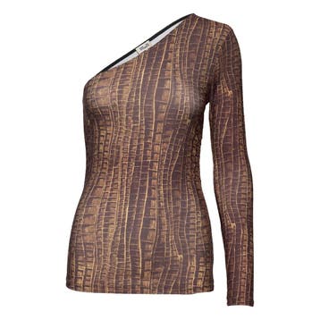 Baum und Pferdgarten • one shoulder top • XS, Bruin, Verzenden, Maat 34 (XS) of kleiner, Nieuw