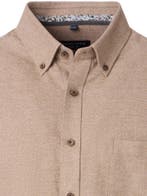 Casa Moda Casual Effen Overhemd Button Down Boord, Kleding | Heren, Overhemden, Verzenden, Nieuw, Beige