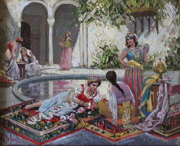 Scuola italiana (XX), reca firma Fabbi - Harem