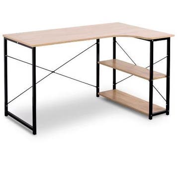 Hoekbureau L-Vorm met Opbergruimte – Bureau voor Thuiswerk, Huis en Inrichting, Bureaus, Verzenden, Nieuw