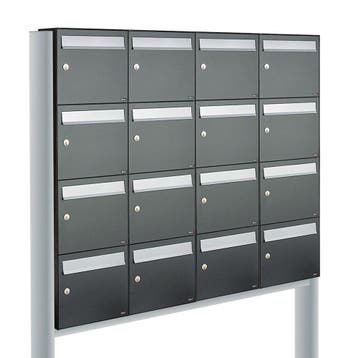Brievenbusunit Flow set vrijstaand 4-breed, 4-hoog -, Verzenden, Nieuw