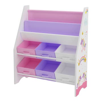 [en.casa] Kinderrek Ponteceso 74x62x26,5 cm eenhoornmotief, Verzenden, Nieuw