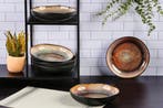 2dekans | Diep bord IRIS Ø22,5cm - 6 stuks - Wildbruin, Huis en Inrichting, Keuken | Servies, Ophalen of Verzenden, Gebruikt