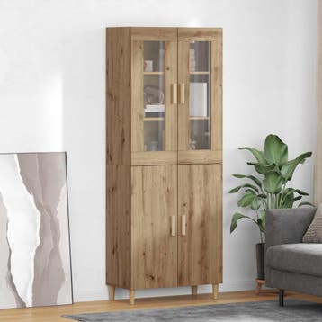 vidaXL buffetkast Artisan Eiken 69,5 x 34 x 180 cm, Minder dan 50 cm, Verzenden, Nieuw, Minder dan 100 cm