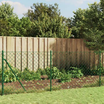 vidaXL Gaashek 0,8x10 m groen, Verzenden, Nieuw, IJzer, Minder dan 1 meter