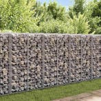vidaXL Schanskorfmuur met deksels 20x20x100 cm, Verzenden, Nieuw, IJzer, 1 tot 2 meter