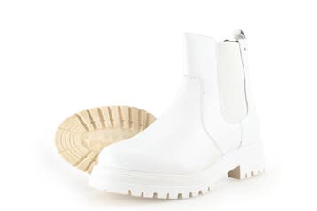 Nelson Chelsea boots in maat 40 Wit, Kleding | Dames, Schoenen, Verzenden, Wit, Overige typen, Zo goed als nieuw