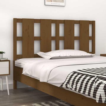 vidaXL Hoofdbord 125,5x4x100 cm massief grenenhout, Verzenden, Nieuw, Bruin, Hout