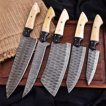 Keukenmes - Chefs knife - Gevouwen staal, kameelbot - Noord