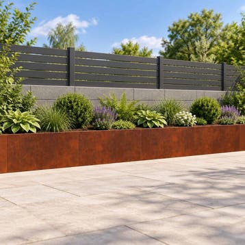 vidaXL Keerwand 4 st 80 x 12 x 50 cm weervast staal, Verzenden, Nieuw