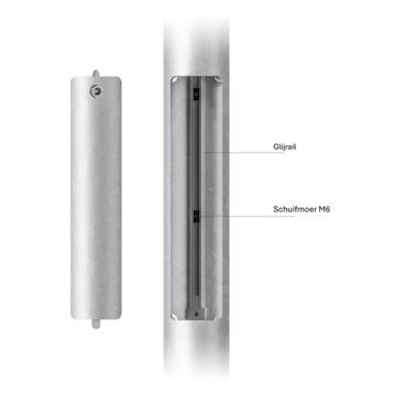 8 meter stalen lichtmast inclusief 100W LED armatuur – C..., Nieuw