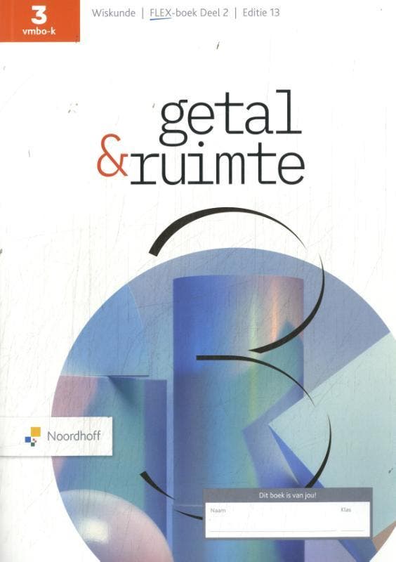 Getal  Ruimte 3 vmbo k FLEX boek 2 9789001055417, Boeken, Studieboeken en Cursussen, Zo goed als nieuw, Verzenden