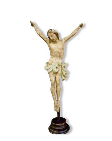 Barok Crucifix - Hout - 1800-1850 - Grotere houten corpus