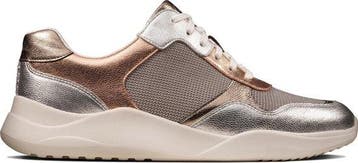 Clarks Sift Lace Dames Sneakers - Rose Gold - Maat 40, Verzenden, Nieuw