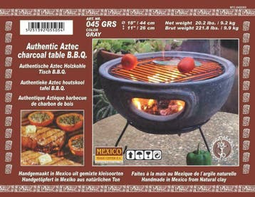 Mexicaanse tafelbarbecue SOL-Y 045 Ø44cm. in 2 kleuren, Ophalen of Verzenden, Nieuw, SOL-Y-YO, Met accessoires