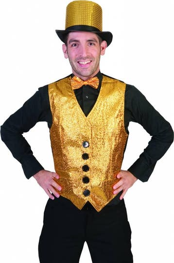 Gouden gilet Show heren, Ophalen of Verzenden, Nieuw