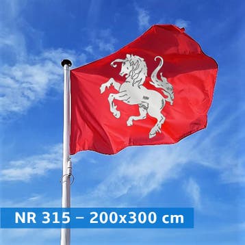 NR 315: Vlag Twentse Ros Klassiek 200x300cm, Nieuw