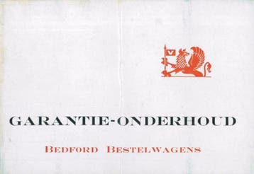 1967 Bedford Bestelwagens Garantieboekje Nederlands, Auto diversen, Verzenden