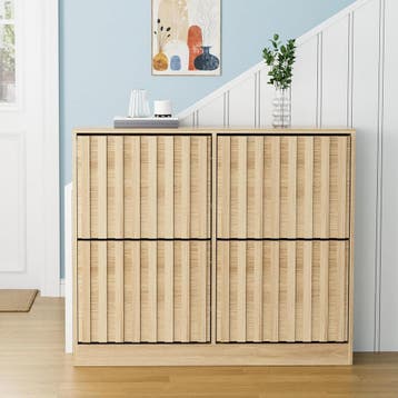 Schoenenkast - Schoenenrek - 102x24x87 cm - Bruin - UEV, Verzenden, Zo goed als nieuw