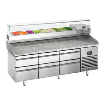 GGM Gastro | Pizza koelwerkbank Premium PLUS - 1980x700mm -, Verzenden, Nieuw in verpakking, RVS Meubilair