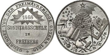 Zinnmedaille 1868 Freiberg, Verzenden